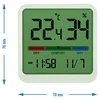 Elektronisches Raumthermometer, weiß - 9 ['elektronisches thermometer', ' thermometer mit uhr und datum', ' thermometer mit feuchtigkeitsmesser', ' raumfeuchtemessung', ' komfortmessgerät', ' thermometer mit komfortanzeige', ' multifunktionales thermometer', ' innenthermometer', ' innenthermometer', ' kabelloses thermometer', ' elektronisches wandthermometer']