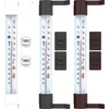 Fensterthermometer zum Aufkleben mit Muster - Kleidung (-50°C bis +50°C) 23cm  - 1 ['rundes Thermometer', ' welche Temperatur']