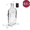 Flachmann-Flasche 0,5 L mit Schraubverschluss und Aufdruck "Nalewka Jackpot" - 12 St. - 9 ['Flasche', ' Flaschen', ' Flaschen mit Aufdruck', ' Likörflasche', ' Flasche für Selbstgebrannten Schnaps', ' Alkoholflasche', ' Flasche mit Aufdruck', ' Glasflasche mit Aufdruck und Schraubverschluss', ' Flaschen 500 ml mit Korken', ' Flaschen mit Korken Set', ' für Hochzeitsfeier', ' Flasche für hausgemachten Alkohol', ' Geschenkflasche', ' Flachmann-Flasche', ' Set von 12 Flaschen', ' Flasche mit Aufdruck Einarmiger Bandit']