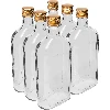 Flachmann-Flasche 500 ml mit Schraubverschluss, 6 St.  - 1 ['500 ml Flasche', ' Flakon', ' Tinkturflasche', ' Alkoholflasche', ' Halbliterflasche', ' Flaschenset']