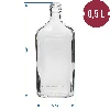 Flachmann-Flasche 500 ml mit Schraubverschluss, 6 St. - 11 ['500 ml Flasche', ' Flakon', ' Tinkturflasche', ' Alkoholflasche', ' Halbliterflasche', ' Flaschenset']