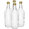 Flasche 1 L mit Schraubverschluss - 4 St.  - 1 ['Schnapsflasche', ' Schnapsflaschen', ' Schnapsflasche 1 L', ' durchsichtige Flasche', ' Flaschen 1000 ml', ' durchsichtige Flasche mit Schraubverschluss', ' Flasche für Saft', ' Flasche mit Schraubverschluss', ' Flaschen mit Schraubverschlüssen', ' Flaschen für edle Tropfen']
