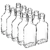 Flasche für Liköre Flachmann-Flasche 200 ml - 10 St.  - 1 ['Flachmann-Flasche', ' Glasflasche', ' Flasche für hausgemachte Liköre', ' Glasflaschen', ' Flaschen 200 ml', ' 10 Stück', ' flaschen mit Schraubverschluss', ' kleine Flaschen', ' Glasflaschen']