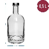 Flasche  Miss der Bar  0,5 L, weiß - 2 ['Alkoholflasche', ' dekorative Alkoholflaschen', ' Glasflasche für Alkohol', ' Flaschen für Selbstgebrannten für die Hochzeitsfeier', ' Flasche für Likör', ' dekorative Flaschen für Likör', ' 500 ml Flasche', ' 500ml']