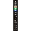 Flüssigkristall-Thermometer (+16°C bis +30°C) 13cm  - 1 ['Lebensmittelthermometer', ' Küchenthermometer', ' Kochthermometer', ' selbstklebendes Thermometer', ' Gärungsthermometer', ' Aquarienthermometer', ' Flüssigkristallthermometer', ' selbstklebende Thermometer', ' Weinthermometer', ' Brauthermometer']