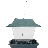 Futterbehälter für Vögel aus Plastik - 19,5x14,5x18 cm, grün  - 1 ['Vogelfutterhaus', ' Kunststoff-Vogelfutterhaus', ' Wintervogelfutter', ' grünes Vogelfutterhaus']