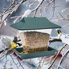 Futterbehälter für Vögel aus Plastik - 19,5x14,5x18 cm, grün - 8 ['Vogelfutterhaus', ' Kunststoff-Vogelfutterhaus', ' Wintervogelfutter', ' grünes Vogelfutterhaus']
