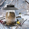 Futterbehälter für Vögel - aus schwarzem Plastik, 21x21x27 cm - 7 ['Vogelfutterhäuschen', ' Vögel füttern im Winter', ' Vögel füttern']