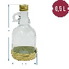 Gallone 0,5 l Flasche mit Geflecht, mit Schraubver - 2 ['Alkoholflasche', ' dekorative Alkoholflaschen', ' Glasflasche für Alkohol', ' Flaschen für Selbstgebrannten für die Hochzeitsfeier', ' Flasche für Likör', ' Wodkaflaschen', ' Wodkaflasche Hochzeitsfeier', ' Weinflasche', ' Weinflaschen']