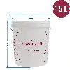 Gärbehälter mit Aufdruck und Deckel, 15 L - 10 ['Gärbehälter', ' Gäreimer', ' Gärbehälter für Wein', ' biowin Gäreimer', ' browin Gäreimer']
