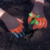 Gartenhandschuhe mit Krallen – orange - 3 ['Gartenhandschuhe', ' Handschuhe mit Krallen']