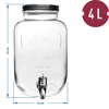 Getränkespender Lemoniadolandia - weiß, 4 L - 5 ['Flasche mit Hahn', ' Glasflasche mit Hahn', ' Glasflasche für Getränke', ' Flasche', ' Glas für Getränke']