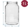 Glas 1000 ml Multipack 8 Stck. - 6 ['Einmachgläser', ' Einmachgläser', ' Einmachgläser', ' für Konserven', ' für Konserven', ' ohne Schraubverschluss', ' Twist off-Glas', ' 1 L-Glas']