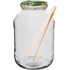 Glas 2000 ml - Deckel bunt (O 82/6) + Zange  - 1 ['Glas', ' Glas mit Schraubverschluss', ' Glas für Salzgurken', ' Glas für Gurken', ' Glas für Liköre', ' Glas mit Zange', ' Gurkenzange', ' Küchenzange']