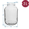 Glas 2000ml Multipack 6 Stck., Deckel Gold - 2 ['Gläser', ' Glas', ' Glas mit Schraubverschluss', ' Glas für Salzgurken', ' Glas für Gurken', ' Glas für Liköre']