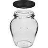 Glas, 314 ml mit schwarzem Schraubverschluss– 6 St. - 3 