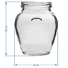 Glas, 314 ml mit schwarzem Schraubverschluss– 6 St. - 6 