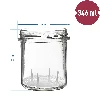 Glas 346 ml mit Schraubverschluss und Niederhalter - 6 St. - 8 ['Gläser', ' kleine Gläser', ' kleines Glas', ' Glas mit Schraubverschluss', ' Gläser für Einmachprodukte', ' Einmachglas', ' Einmachgläser', ' Gläser für Gewürze', ' Glas für Marmelade', ' Glas für Konfitüre', ' Glas für Honig', ' kleines Glas für Honig', ' Andrücker', ' Andrücker für Einmachprodukte', ' Andrücker für Gläser']