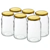 Glas TO 900ml mit Deckel - Multipack 6 Stck. - 2 ['Gläser', ' Glas', ' Glas mit Schraubverschluss', ' Gläser für Einmachprodukte', ' Einmachglas', ' Einmachgläser', ' Glas für Gurken', ' Glas für Honig ']