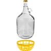 Glasballon Dame 5 L - Plastikkorb, mit Schraubverschluss - 2 ['Glasballon', ' Flasche', ' für Wein', ' Liköre', ' Säfte', ' für die Gärung', ' für die Lagerung']