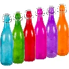 Glasflasche 1 L mit luftdichtem Verschluss - erhältlich in verschiedenen Farben  - 1 ['rosa Flasche', ' Barbie-Flasche', ' Hulk-Flasche', ' Eiskönigin-Flasche', ' Wasserflasche', ' Limonadenflasche', ' Flasche zum Gießen von Blumen', ' dekorative Flasche', ' Flasche mit luftdichtem Verschluss']