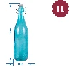 Glasflasche 1 L mit luftdichtem Verschluss - erhältlich in verschiedenen Farben - 2 ['rosa Flasche', ' Barbie-Flasche', ' Hulk-Flasche', ' Eiskönigin-Flasche', ' Wasserflasche', ' Limonadenflasche', ' Flasche zum Gießen von Blumen', ' dekorative Flasche', ' Flasche mit luftdichtem Verschluss']