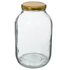 Glasglas 4000 ml + Twist-off + Pinzette - 2 ['Glas', ' Glas mit Schraubverschluss', ' Glas für Salzgurken', ' Glas für Gurken', ' Glas für Liköre', ' Glas mit Zange', ' Gurkenzange', ' Küchenzange']