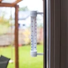 Großes Fensterthermometer zum Aufkleben, weiß (-50°C bis +50°C) 27cm - 2 ['rundes Thermometer', ' welche Temperatur']