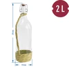 Grosso 2 L Flasche in einem Geflecht, mech. Korken - 2 ['Flasche mit luftdichtem Stopfen', ' Flasche für Öl', ' für Öl', ' für Saft', ' für Wasser']