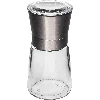 Handmühle für Pfeffer und Salz, 13 cm, aus Glas  - 1 ['Handmühle', ' Pfeffermühle', ' gemahlener Pfeffer', ' gemahlenes Salz', ' Pfefferkörner', ' Keramikmahlwerke', ' Glasmühle']