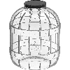 Mehrzweck-Behälter, 10 L, mit schwarzem Schraubverschluss aus Metall ['Unzerbrechliches Glas', ' PET-Glas', ' Plastikglas', ' Metall-Schraubverschlussglas', ' großes 10-l-Glas', ' Beizglas', ' Gurkenglas', ' Kimchi-Glas', ' Mehrzweckglas']