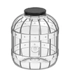 Mehrzweck-Behälter, 8 L, mit schwarzem Schraubverschluss aus Metall - 2 ['Unzerbrechliches Glas', ' PET-Glas', ' Plastikglas', ' Metall-Schraubverschlussglas', ' großes 8-l-Glas', ' Beizglas', ' Gurkenglas', ' Kimchi-Glas', ' Mehrzweckglas']