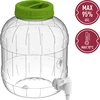 Mehrzweck-Behälter mit Hahn 5 L - 5 ['PET-Glas', ' Kunststoff-Glas', ' Plastikglas', ' Mehrzweckglas', ' nichtsplitterndes Glas', ' Glas mit Hahn', ' Limonadenglas', ' Glas mit Schraubverschluss und Stöpsel', ' 5L-Glas', ' Limonade', ' Punsch', ' Abgießen']