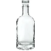 Miss Barku 700 ml Flasche - Schraubverschluss, weiß - 2 ['Alkoholflasche', ' dekorative Alkoholflaschen', ' Glasflasche für Alkohol', ' Flaschen für Selbstgebrannten für die Hochzeitsfeier', ' Flasche für Likör', ' dekorative Flaschen für Likör']