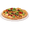 Pizzastein, hergestellt aus Cordierit, rund 33 cm  - 1 ['für das Backen von Pizza', ' italienische Pizza', ' für das Backen von Brot', ' für ein Geschenk', ' runder Pizzastein']