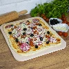 Pizzastein rechteckig, hergestellt aus Cordierit, 38x30,5 cm - 7 ['für das Backen von Pizza', ' italienische Pizza', ' für das Backen von Brot', ' für ein Geschenk', ' Pizzastein rechteckig', ' großer Pizzastein']