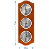 Retro-Wetterstation - honigfarben mit silbernen Ziffernblättern - 5 ['Retro-Wetterstation', ' Messung von Temperatur', ' Druck', ' Luftfeuchtigkeit', ' Komfort zu Hause', ' stilvolle Wetterstation', ' Drei-in-Eins-Multifunktionswetterstation', ' elegante Wetterstation', ' welche Wetterstation wählen', ' traditionelle Wetterstation', ' Wetterstation mit Holzgehäuse', ' Wetterstation honigfarben', ' Thermometer als Geschenk', ' Druckmesser', ' Luftfeuchtigkeitsmesser', ' Hygrometer', ' genaues Thermometer', ' Hygrometer mit Thermometer', ' Wand-Wetterstation', ' womit die Raumtemperatur messen', ' Retro-Thermometer', ' Wetterstation aus Holz', ' Wetterstation mit silbernen Zifferblättern']