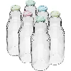 Saftflasche 1 L mit Twist-Off-Schraubverschluss, Ø 43  - 1 ['Saftflasche', ' Glasflasche', ' Flasche 1 L', ' Saftflaschen', ' 6 x Glasflasche für Saft', ' Flasche für Sahne', ' Flaschen mit Schraubverschluss', ' Flaschen mit Schraubverschlüssen', ' Click-Verschlüsse', ' bunte Schraubverschlüsse', ' Schraubverschlüsse mit Karo-Aufdruck', ' Flasche für Limonade', ' Milchshakes', ' Smoothies']