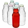 Saftflasche 1 L mit Twist-Off-Schraubverschluss, Ø 43 - 2 ['Saftflasche', ' Glasflasche', ' Flasche 1 L', ' Saftflaschen', ' 6 x Glasflasche für Saft', ' Flasche für Sahne', ' Flaschen mit Schraubverschluss', ' Flaschen mit Schraubverschlüssen', ' Click-Verschlüsse', ' bunte Schraubverschlüsse', ' Schraubverschlüsse mit Karo-Aufdruck', ' Flasche für Limonade', ' Milchshakes', ' Smoothies']