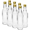 Schlichte Wodkaflasche 500 ml mit Schraubverschluss - 8 Stück  - 1 ['Flaschen mit Schraubverschluss', ' Flasche mit Schraubverschluss', ' Monopolwodka-Flasche', ' Monopolwodka-Flaschen', ' Flasche für Wodka', ' Flaschen für Wodka', ' Flasche für Saft', ' Flaschen für Saft', ' Flasche für Likör', ' Flaschen für Likör', ' Flaschen für Spirituosen', ' Flasche für Spirituosen', ' goldene Schraubverschlüsse', ' weiße Flasche', ' verschraubbare Flasche', ' verschraubbare Flaschen']