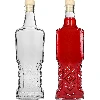Schrankflasche 0,5 L mit Stopfen - 4 ['dekorative Glasflasche', ' Flasche mit Naturkorken', ' Likörflasche']