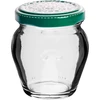 TO-Glas, 106 ml in Form einer Amphore mit buntem Schraubverschluss Ø 53 - 8 St. - 2 ['Gläserset', ' Marmeladegläser', ' Einmachgläser', ' Gläser für Einmachprodukte', ' Gläser mit Schraubverschlüssen', ' Gläser Ø 53', ' Gläser mit bunten Schraubverschlüssen', ' Gläser für Fleisch', ' Wurst aus dem Glas', ' Gläser für die Pasteurisierung', ' Fleisch im Glas', ' Glas Amphore']
