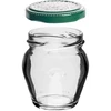 TO-Glas, 106 ml in Form einer Amphore mit buntem Schraubverschluss Ø 53 - 8 St. - 4 ['Gläserset', ' Marmeladegläser', ' Einmachgläser', ' Gläser für Einmachprodukte', ' Gläser mit Schraubverschlüssen', ' Gläser Ø 53', ' Gläser mit bunten Schraubverschlüssen', ' Gläser für Fleisch', ' Wurst aus dem Glas', ' Gläser für die Pasteurisierung', ' Fleisch im Glas', ' Glas Amphore']