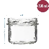 TO-Glas 235 ml mit buntem Schraubverschluss Ø82/6 - 6 Stück - 8 ['Glasgefäß', ' dekorativer Deckel', ' für Konserven', ' für Konfitüren', ' Set mit Gläsern']