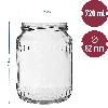 TO-Glas, 720 ml mit buntem Schraubverschluss Ø 82/6 - 6 St. - 9 ['Gläserset', ' Marmeladegläser', ' Einmachgläser', ' Gläser für Einmachprodukte', ' Gläser mit Schraubverschlüssen', ' Gläser Ø 82', ' Gläser mit bunten Schraubverschlüssen', ' Gläser für Fleisch', ' Wurst aus dem Glas', ' Gläser für die Pasteurisierung', ' Fleisch im Glas']
