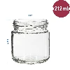 Twist-Off-Glas 212 ml, Ø 66 - 12 St. - 7 ['200-ml-Glas', ' 212-ml-Glas', ' Glasgefäße', ' Gläschen', ' kleine Gläser', ' Gläser mit Schraubverschluss', ' Einmachgläser', ' Marmeladengläser', ' Glas Schraubverschlüsse Obst', ' Gewürzgläser', ' Konfitürengläser']