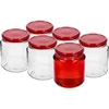 Twist-Off-Glas 580 ml mit burgunderrotem Schraubverschluss fi82/6 - 2 ['Gläser', ' Glas', ' Gläserset', ' Behälter', ' Glasbehälter', ' Gläser für die Aufbewahrung', ' Küchengläser', ' Gläser aus Glas', ' Gläser mit Schraubverschluss aus Metall', ' Gläser für die Aufbewahrung von Lebensmitteln', ' Gläser für Einmachprodukte', ' Gläser für Kräuter', ' Gläser für Kaffee', ' Gläser für Tee', ' Gläser für die Geschirrspülmaschine', ' Glas aus Glas', ' Glas mit Schraubverschluss', ' Marmeladegläser']