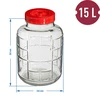 Universalglas - 15 l - 6 ['großes Glas', ' Glas für Einmachprodukte', ' für Milchsäuregärung', ' für Gurken', ' für Kraut', ' Glas für die industrielle Produktion']