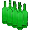 Weinflasche 0,75 L Grün – Achterpack  - 1 ['Weinflasche', ' Flasche 750 ml', ' grüne Flasche 0', '75 L', ' Glasflasche für Wein', ' Weinflaschen', ' Glasflaschen', ' Flasche für die Weinbereitung', ' Flaschen für die Weinbereitung']