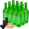 Weinflasche 0,75 L mit Korken und Kappen - 12 St. - 2 ['Weinflaschen', ' Flaschenset', ' Flaschen mit Korken', ' Weinflaschen', ' Schrumpfkappen', ' Weinset', ' 750-ml-Flaschen', ' Flaschenkarton', ' selbstgemachter Wein', ' Korken', ' Flaschenbox']